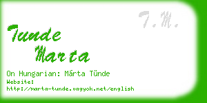 tunde marta business card